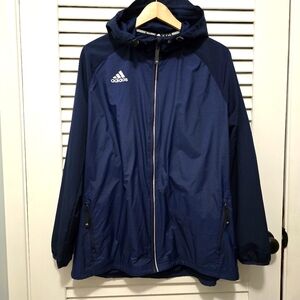 Adidas Windbreaker Jacket XL Navy Blue